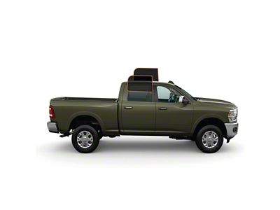 MotoShield Pro Rear Driver/Passenger Window Tint; 25% (10-24 RAM 2500 Crew Cab)