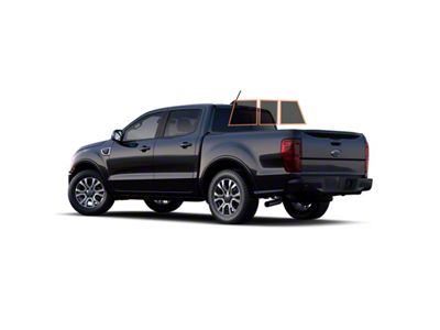 MotoShield Pro 3-Piece Rear Windshield Tint; 5% (19-25 Ranger SuperCrew)