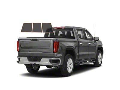 MotoShield Pro 3-Piece Rear Windshield Tint; 15% (14-18 Sierra 1500 Crew Cab)