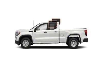 MotoShield Pro Rear Driver/Passenger Window Tint; 15% (14-18 Sierra 1500 Double Cab)