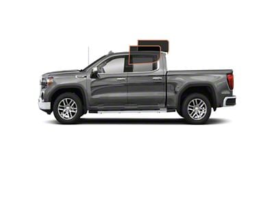 MotoShield Pro Rear Driver/Passenger Window Tint; 25% (14-18 Sierra 1500 Crew Cab)