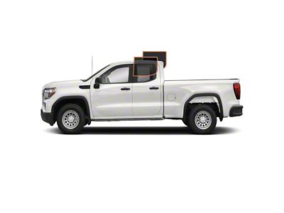 MotoShield Pro Rear Driver/Passenger Window Tint; 5% (19-25 Sierra 1500 Double Cab)