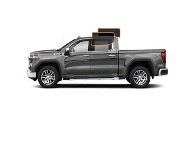 MotoShield Pro Rear Driver/Passenger Window Tint; 5% (19-25 Sierra 1500 Crew Cab)
