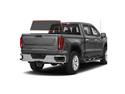 MotoShield Pro Solid Rear Windshield Tint; 15% (14-18 Sierra 1500 Crew Cab)