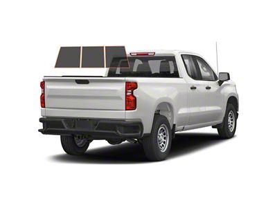 MotoShield Pro 3-Piece Rear Windshield Tint; 25% (14-18 Silverado 1500 Double Cab)