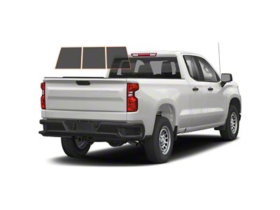 MotoShield Pro 3-Piece Rear Windshield Tint; 5% (19-25 Silverado 1500 Double Cab)