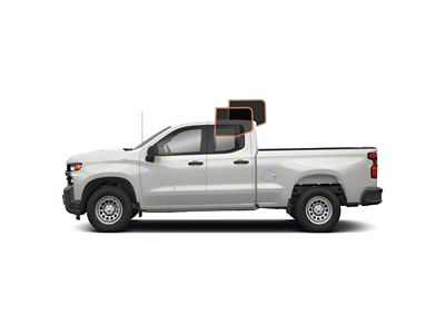 MotoShield Pro Rear Driver/Passenger Window Tint; 15% (14-18 Silverado 1500 Double Cab)