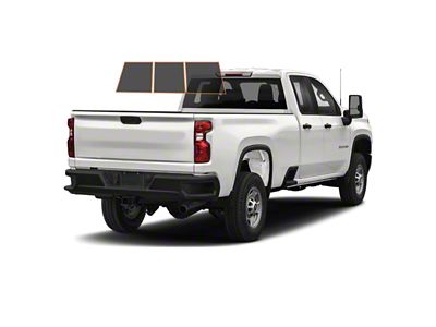 MotoShield Pro 3-Piece Rear Windshield Tint; 25% (15-19 Silverado 2500 HD Double Cab)