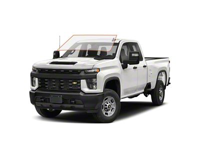 MotoShield Pro Front Windshield Tint; 70% (15-19 Silverado 2500 HD Double Cab)