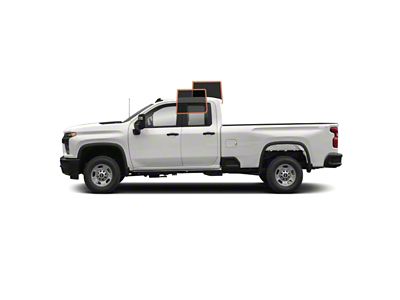 MotoShield Pro Rear Driver/Passenger Window Tint; 15% (15-19 Silverado 2500 HD Double Cab)