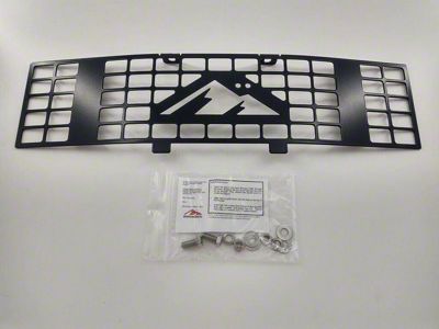 Mountains2Metal Small Rectangle Vertical Bars Bumper Grille Insert; Black (09-14 F-150, Excluding Raptor)