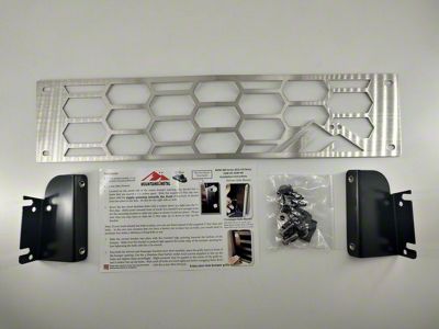 Mountains2Metal Hex Bumper Grille Insert; Brushed Stainless Steel (15-19 Silverado 2500 HD)