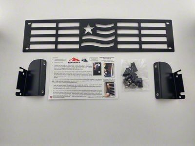 Mountains2Metal Merica Bumper Grille Insert; Black (15-19 Silverado 2500 HD)