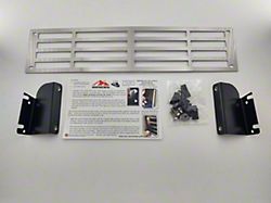 Mountains2Metal Plain Rectangles Bumper Grille Insert; Brushed Stainless Steel (15-19 Silverado 2500 HD)