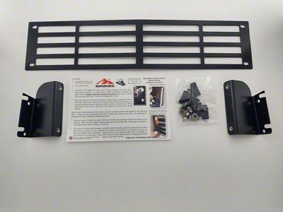 Mountains2Metal Plain Rectangles Bumper Grille Insert; Black (15-19 Silverado 2500 HD)