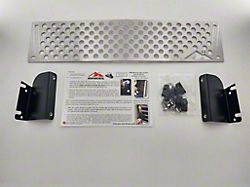 Mountains2Metal Bullet Holes Bumper Grille Insert; Brushed Stainless Steel (15-19 Silverado 3500 HD)