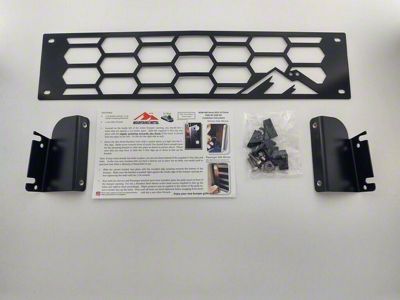 Mountains2Metal Hex Bumper Grille Insert; Black (15-19 Silverado 3500 HD)