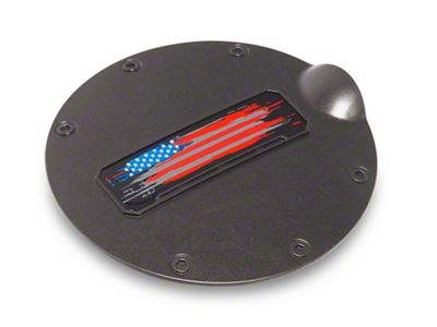 MP Concepts Old Glory Fuel Door; Matte Black (21-24 F-150 Raptor)