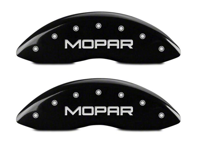 MGP Brake Caliper Covers with MOPAR Logo; Black; Front and Rear (06-10 RAM 1500, Excluding SRT-10)