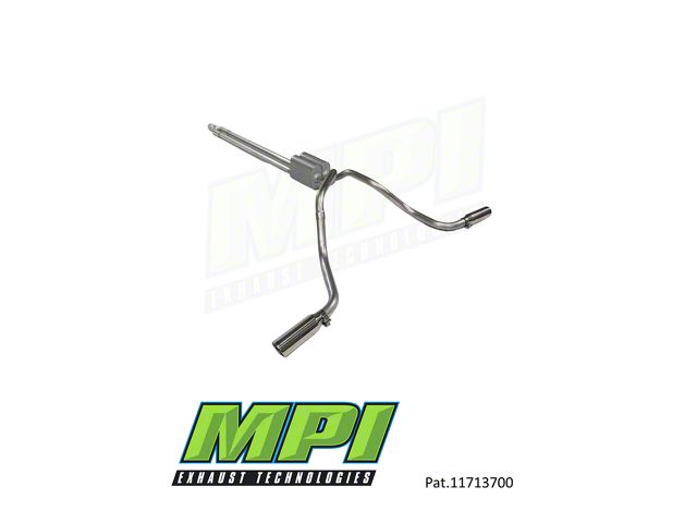 MPI Exhaust Technologies Turbo Series Weld-On Dual Exhaust System with Polished Bright Chrome Tips; Side Exit (11-24 2.7L EcoBoost F-150)