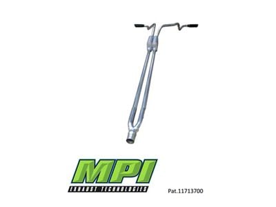 MPI Exhaust Technologies Turbo Series Weld-On Dual Exhaust System with Black Tips; Side Exit (04-08 4.7L RAM 1500)