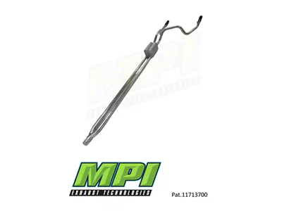 MPI Exhaust Technologies Turbo Series Weld-On Dual Exhaust System with Black Tips; Rear Exit (04-08 4.7L RAM 1500)