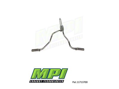 MPI Exhaust Technologies Performance Series Clamp-On Dual Exhaust System with Polished Bright Chrome Tips; Side Exit (99-06 4.8L Sierra 1500)