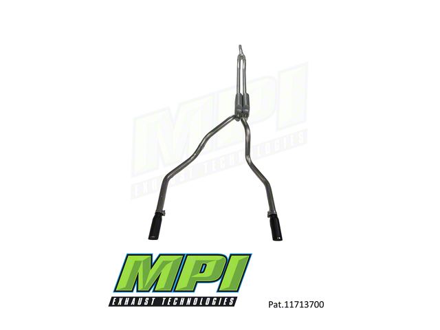 MPI Exhaust Technologies Performance Series Weld-On Dual Exhaust System with Black Tips; Rear Exit (17-22 6.2L F-250 Super Duty)