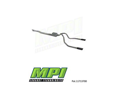 MPI Exhaust Technologies Turbo Series Weld-On Dual Exhaust System with Black Tips; Rear Exit (17-22 6.2L F-250 Super Duty)
