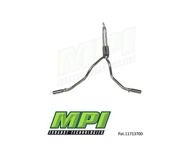 MPI Exhaust Technologies Turbo Series Weld-On Dual Exhaust System with Polished Bright Chrome Tips; Side Exit (17-22 6.2L F-250 Super Duty)