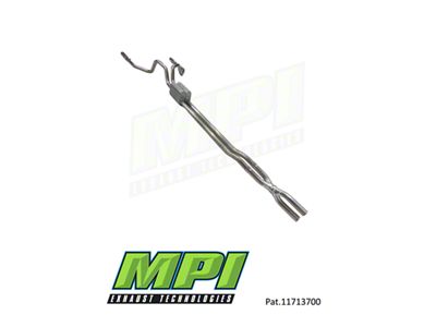 MPI Exhaust Technologies Turbo Series Clamp-On Dual Exhaust System with Polished Bright Chrome Tips; Rear Exit (17-22 6.2L F-250 Super Duty)