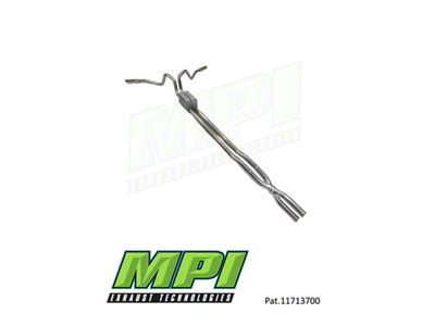 MPI Exhaust Technologies Performance Series Clamp-On Dual Exhaust System with Polished Bright Chrome Tips; Side Exit (17-22 6.2L F-350 Super Duty)