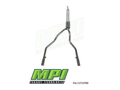 MPI Exhaust Technologies Performance Series Weld-On Dual Exhaust System with Polished Bright Chrome Tips; Rear Exit (17-22 6.2L F-350 Super Duty)