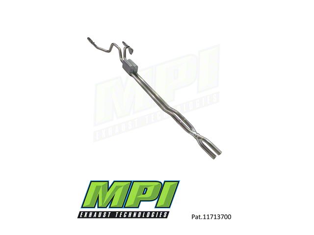 MPI Exhaust Technologies Turbo Series Clamp-On Dual Exhaust System with Polished Bright Chrome Tips; Rear Exit (17-22 6.2L F-350 Super Duty)