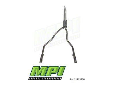 MPI Exhaust Technologies Turbo Series Weld-On Dual Exhaust System with Polished Bright Chrome Tips; Rear Exit (17-22 6.2L F-350 Super Duty)