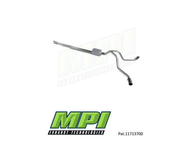 MPI Exhaust Technologies Performance Series Weld-On Dual Exhaust System with Black Tips; Side Exit (11-16 6.2L F-250 Super Duty)