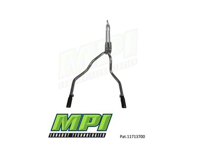 MPI Exhaust Technologies Performance Series Weld-On Dual Exhaust System with Black Tips; Rear Exit (20-24 7.3L F-250 Super Duty)