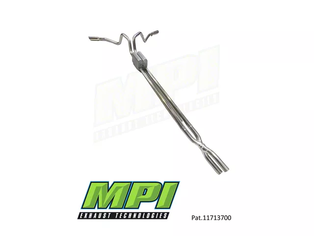 MPI Exhaust Technologies Performance Series Clamp-On Dual Exhaust System with Polished Bright Chrome Tips; Side Exit (11-16 6.2L F-250 Super Duty)