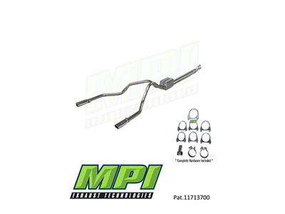MPI Exhaust Technologies Performance Series Weld-On Dual Exhaust System with Polished Bright Chrome Tips; Rear Exit (11-16 6.2L F-250 Super Duty)