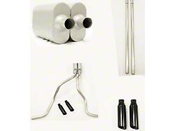 MPI Exhaust Technologies 2.50-Inch Dual Exhaust System with Performance Series Muffler and Black Tips; Side Exit (11-16 6.2L F-250 Super Duty)