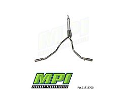 MPI Exhaust Technologies Turbo Series Clamp-On Dual Exhaust System with Polished Bright Chrome Tips; Side Exit (20-25 7.3L F-250 Super Duty)