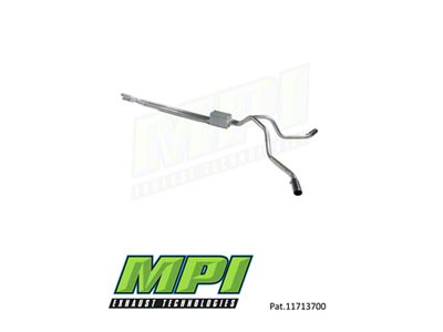 MPI Exhaust Technologies Performance Series Clamp-On Dual Exhaust System with Black Tips; Side Exit (11-16 6.2L F-350 Super Duty)