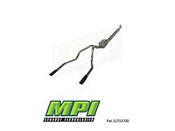 MPI Exhaust Technologies Performance Series Clamp-On Dual Exhaust System with Black Tips; Rear Exit (11-16 6.2L F-350 Super Duty)
