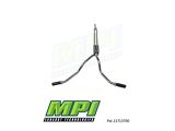 MPI Exhaust Technologies Performance Series Clamp-On Dual Exhaust System with Black Tips; Side Exit (20-26 7.3L F-350 Super Duty)