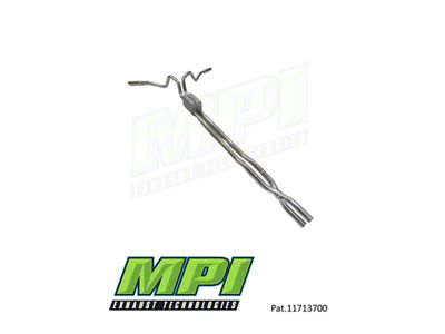 MPI Exhaust Technologies Performance Series Clamp-On Dual Exhaust System with Polished Bright Chrome Tips; Side Exit (20-24 7.3L F-350 Super Duty)