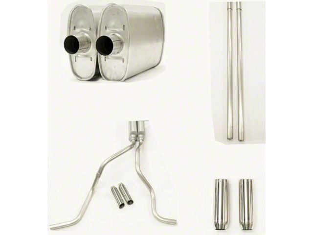 MPI Exhaust Technologies 2.50-Inch Dual Exhaust System with Turbo Series Muffler and Chrome Tips; Side Exit (20-22 7.3L F-350 Super Duty)
