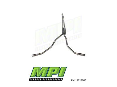 MPI Exhaust Technologies Turbo Series Clamp-On Dual Exhaust System with Polished Bright Chrome Tips; Side Exit (20-24 7.3L F-350 Super Duty)