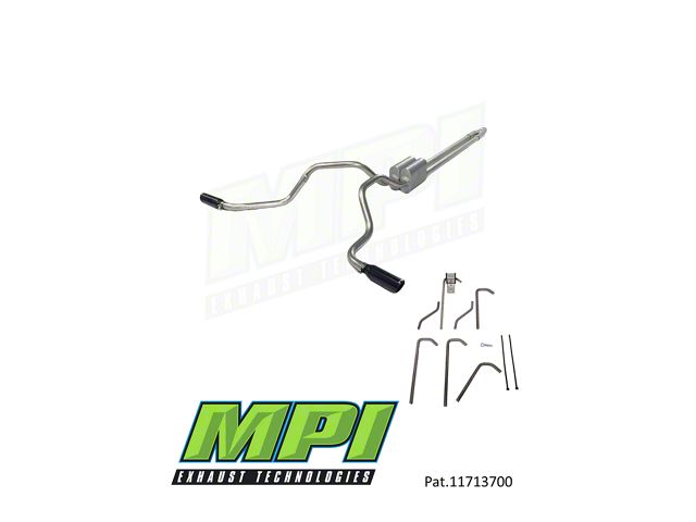 MPI Exhaust Technologies Turbo Series Weld-On Dual Exhaust System with Black Tips; Side Exit (14-24 6.4L RAM 2500)