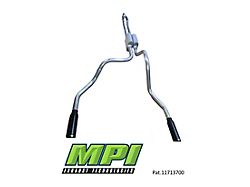 MPI Exhaust Technologies Performance Series Clamp-On Dual Exhaust System with Black Tips; Rear Exit (10-18 5.7L RAM 3500)