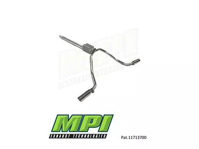 MPI Exhaust Technologies Performance Series Clamp-On Dual Exhaust System with Polished Bright Chrome Tips; Side Exit (10-18 5.7L RAM 3500)